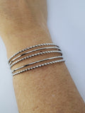 BANGLES 5 LINES BRAIDED STAINLESS STEEL