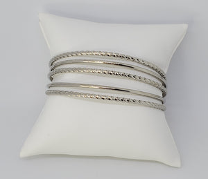 BANGLES 5 LINES BRAIDED STAINLESS STEEL